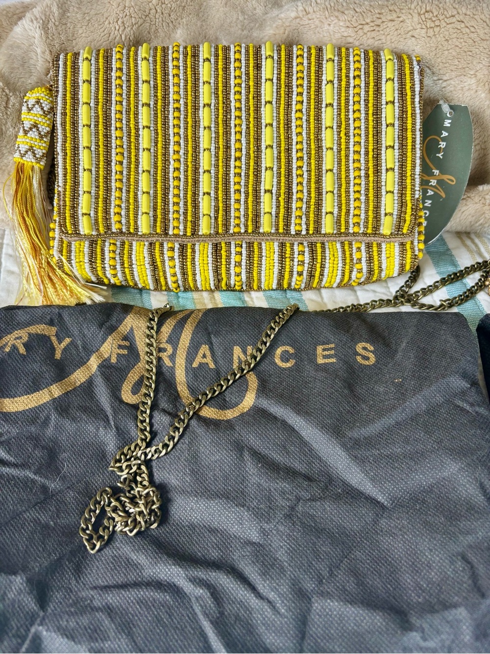 Two Mary  Frances Beaded Bags. New with tags and dust bags.